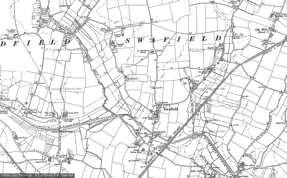 Old Map of Swafield, 1884 - 1905 in 1884