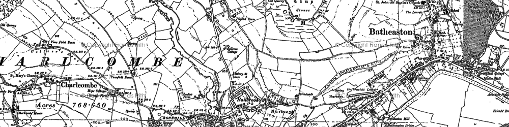 Old map of Bailbrook in 1902