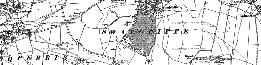 Old map of Swalcliffe in 1899