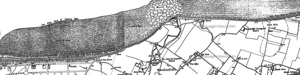 Old map of Swalecliffe in 1906