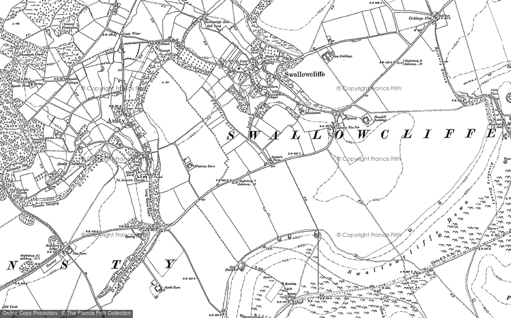 Old Map of Swallowcliffe, 1900 in 1900