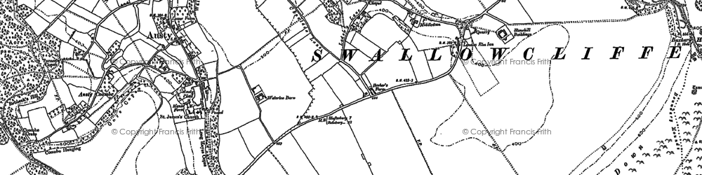 Old map of Swallowcliffe in 1900