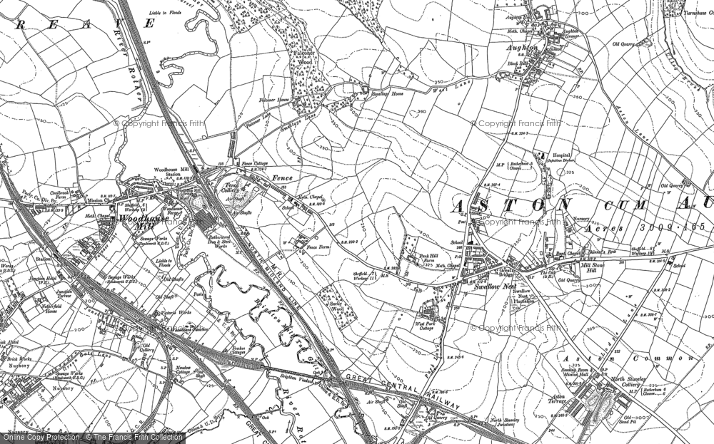 Old Map of Swallownest, 1890 in 1890