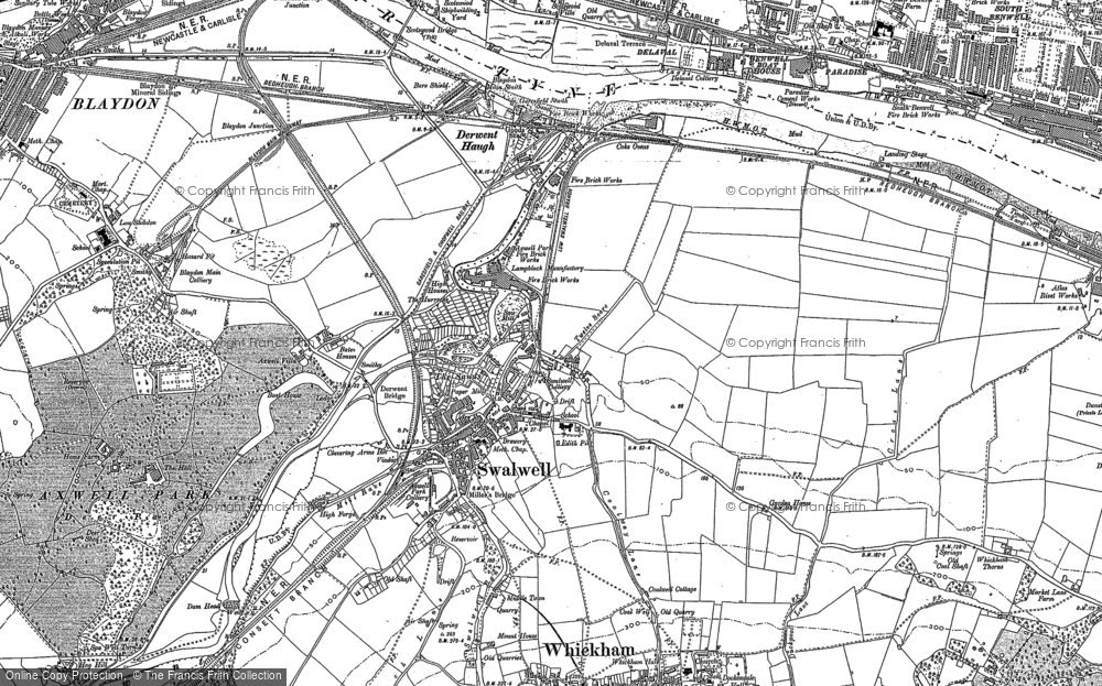 Old Map of Swalwell, 1895 - 1914 in 1895