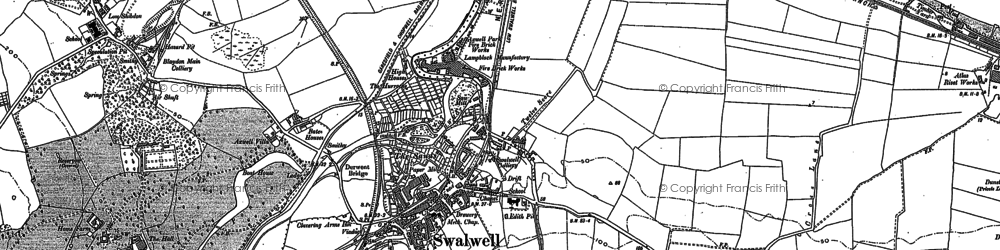 Old map of Swalwell in 1895