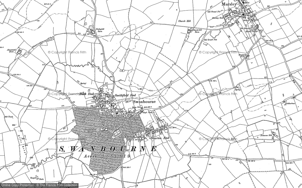 Old Map of Swanbourne, 1898 in 1898
