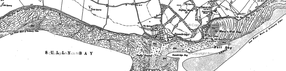 Old map of Cog in 1915