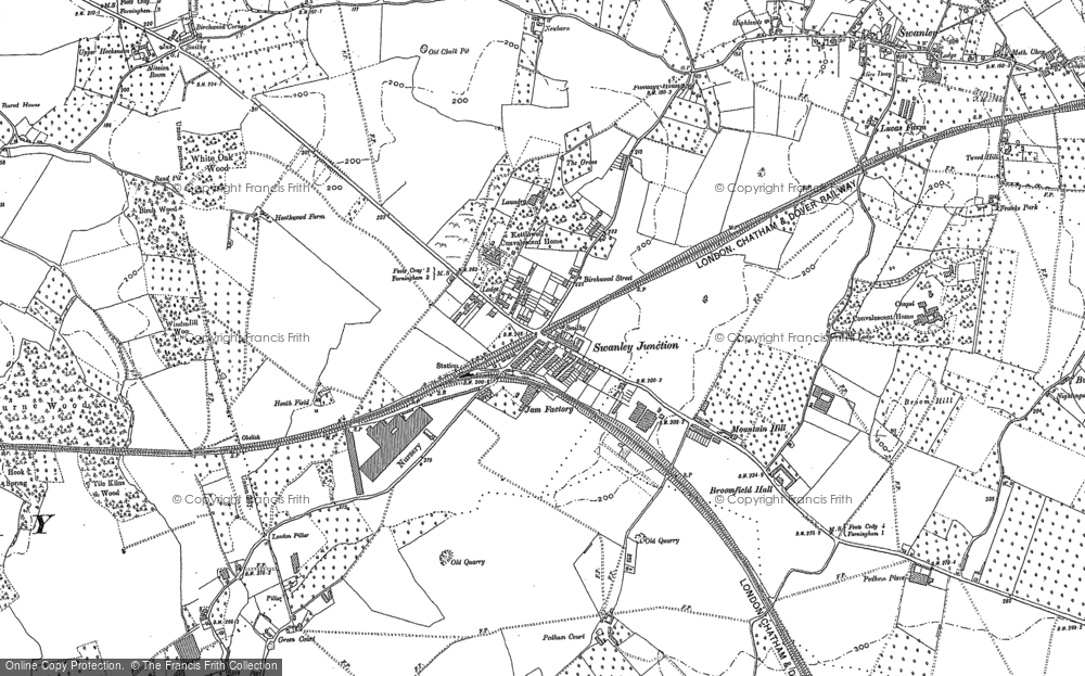 Old Map of Swanley, 1895 in 1895