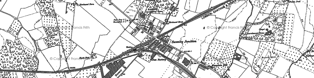 Old map of Swanley in 1895
