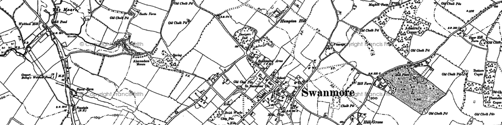 Old map of Upper Swanmore in 1895