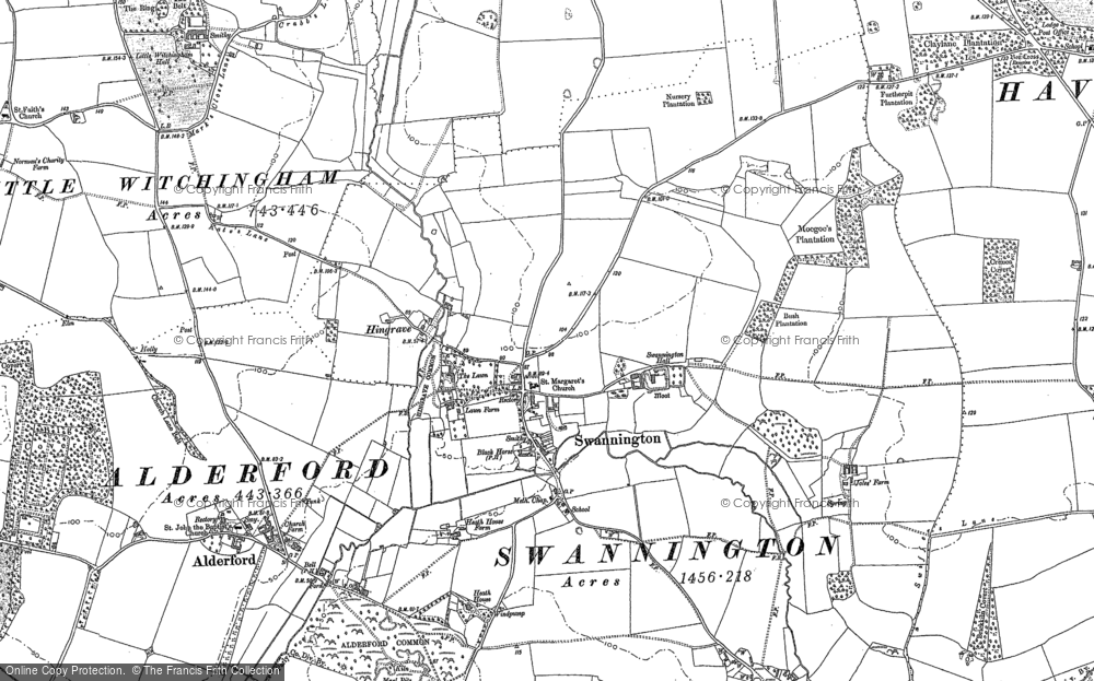Old Map of Swannington, 1882 - 1885 in 1882