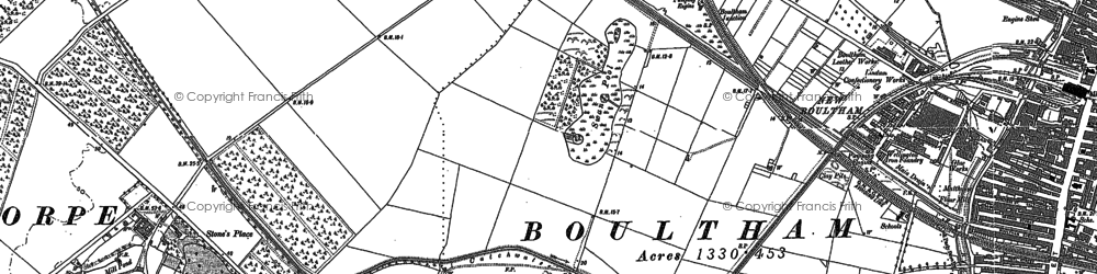 Old map of Birchwood in 1886