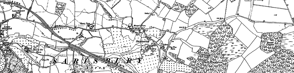 Old map of Swanwick in 1895