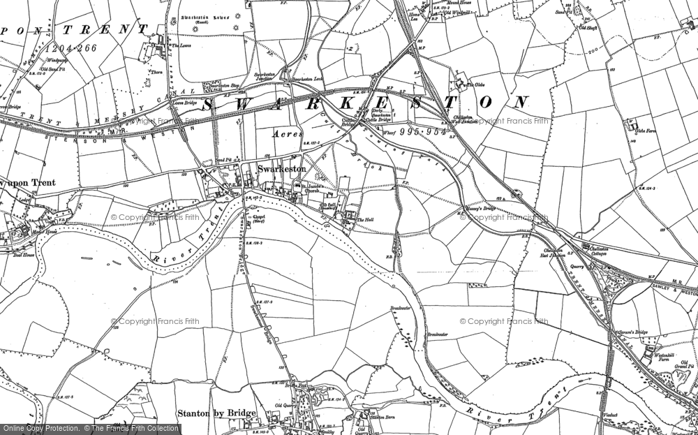 Old Map of Swarkestone, 1899 in 1899