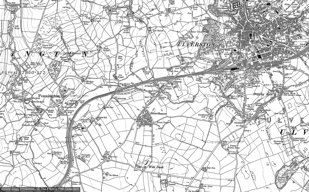 Old Map of Swarthmoor, 1847 - 1911 in 1847