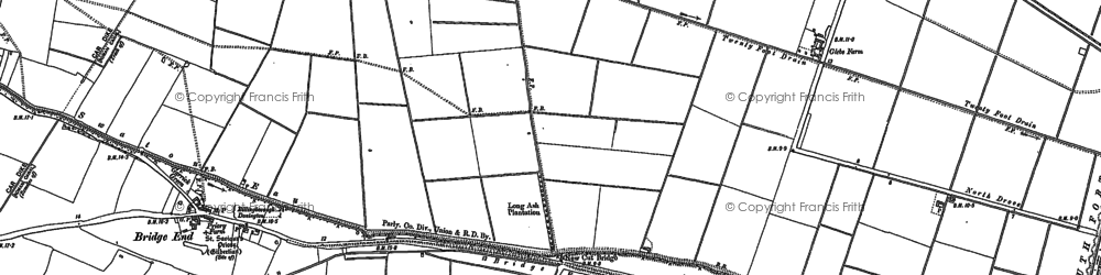 Old map of Swaton Fen in 1887