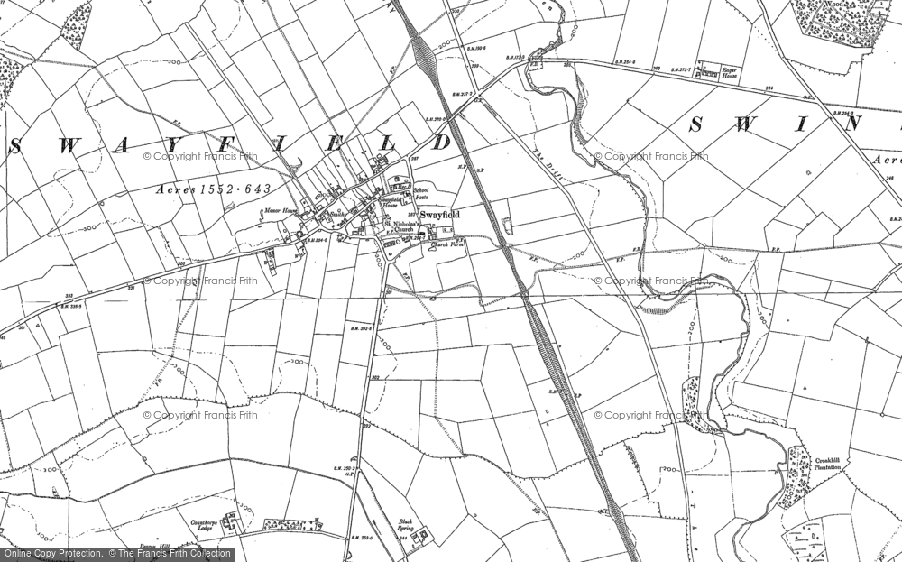 Old Map of Historic Map covering Birkholme in 1887