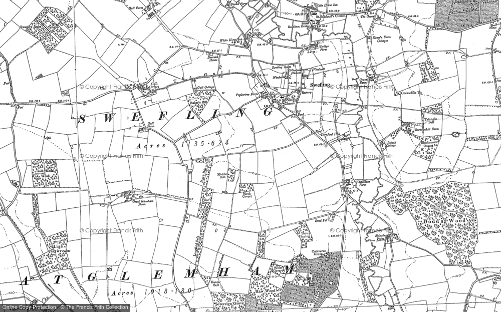 Old Map of Sweffling, 1881 - 1882 in 1881