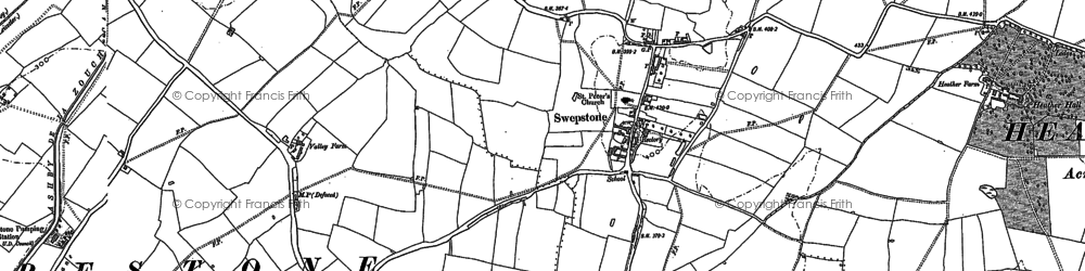 Old map of Swepstone in 1882