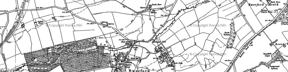 Old map of Swerford in 1898