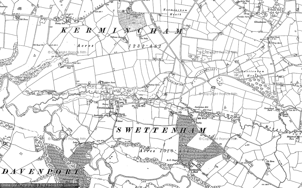 Old Map of Swettenham, 1896 - 1897 in 1896