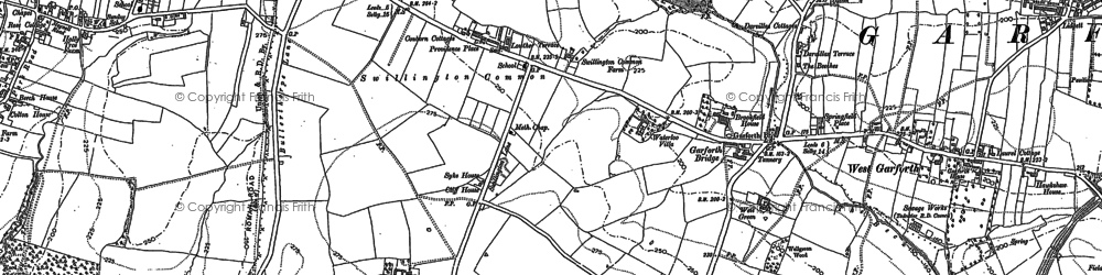 Old map of Swillington Common in 1890