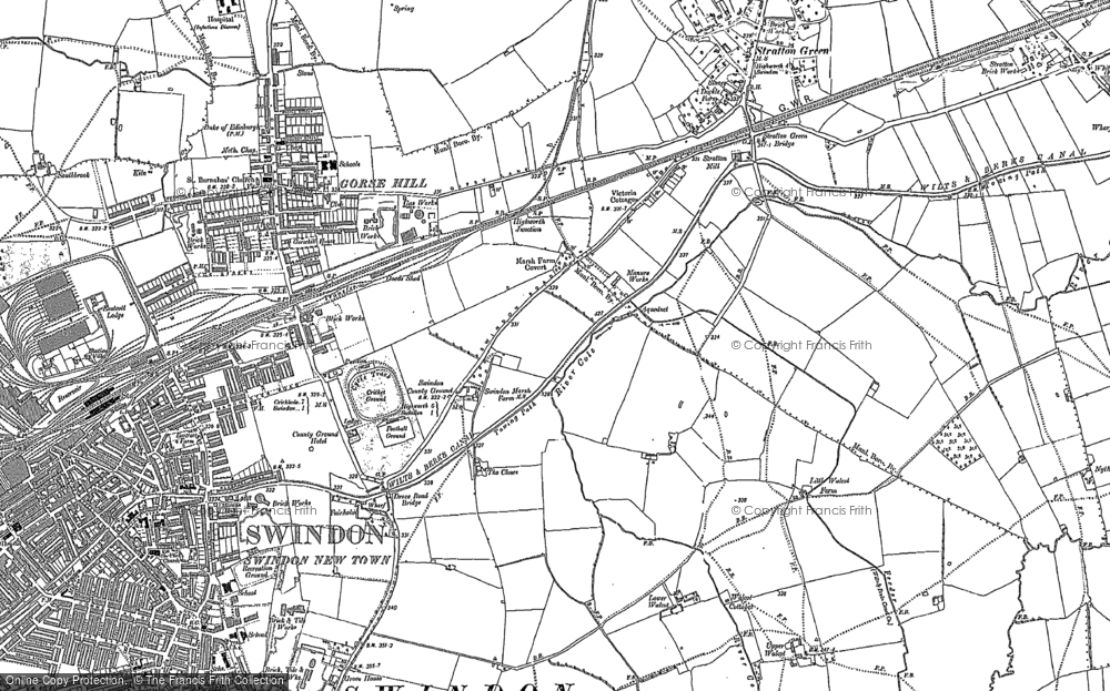 Old Map of Historic Map covering Walcot in 1899