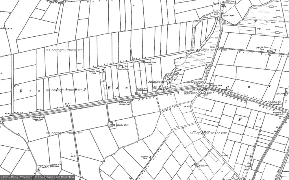 Old Map of Historic Map covering Beezling Fen in 1900