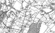 Old Map of Swingfield Minnis, 1896