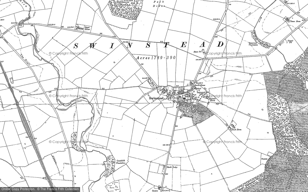 Old Map of Swinstead, 1886 - 1903 in 1886