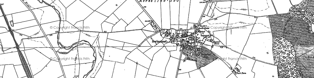 Old map of Swinstead in 1886