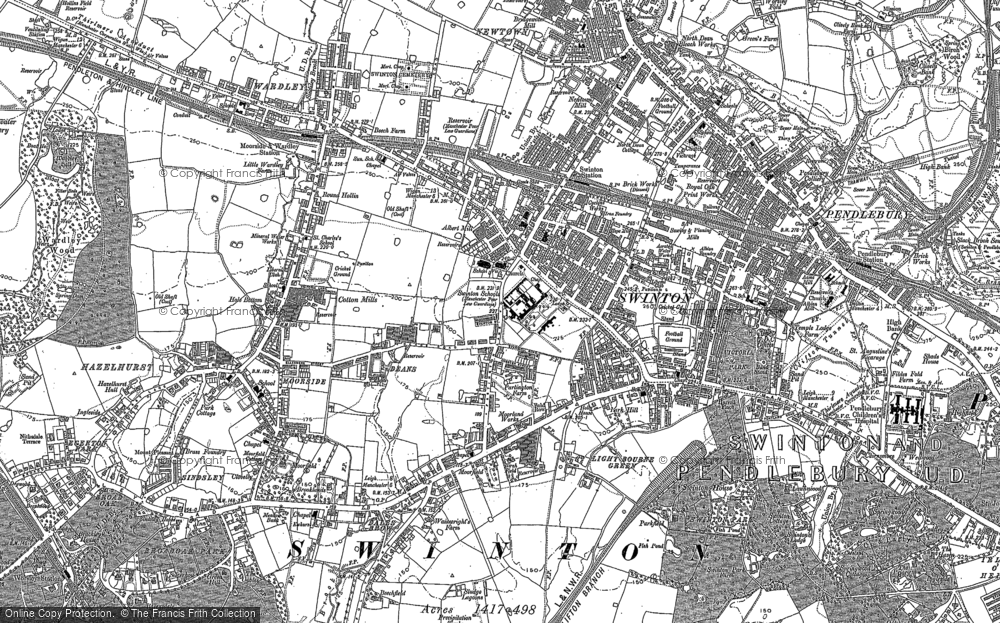 Old Map of Historic Map covering Broadoak Park in 1889