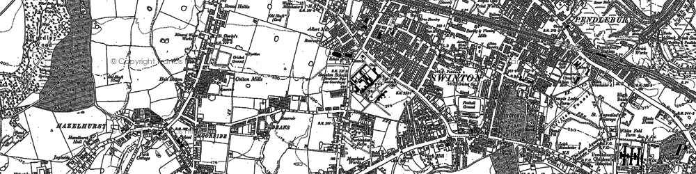 Old map of Swinton in 1889