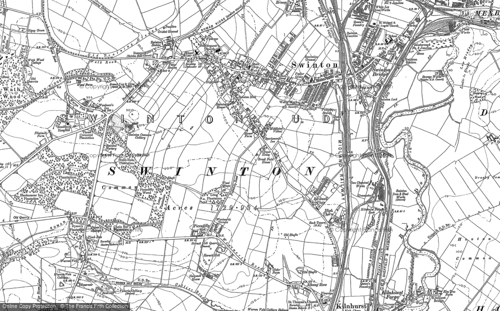 Old Map of Historic Map covering Piccadilly in 1890