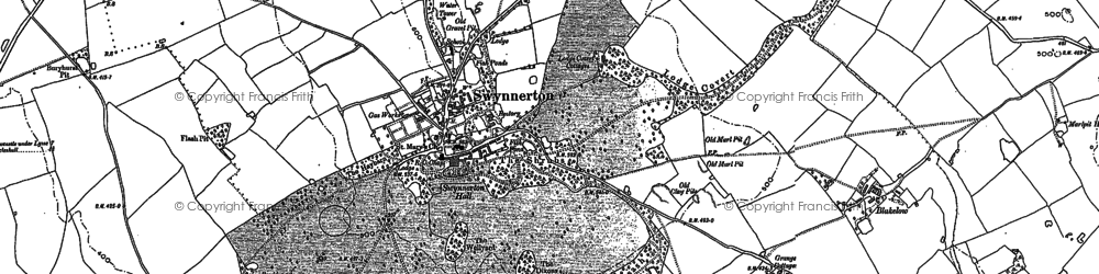 Old map of Swynnerton in 1879