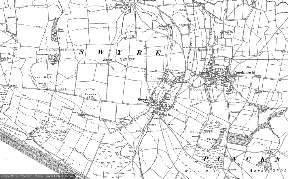 Old Map of Historic Map covering Burton Mere in 1901