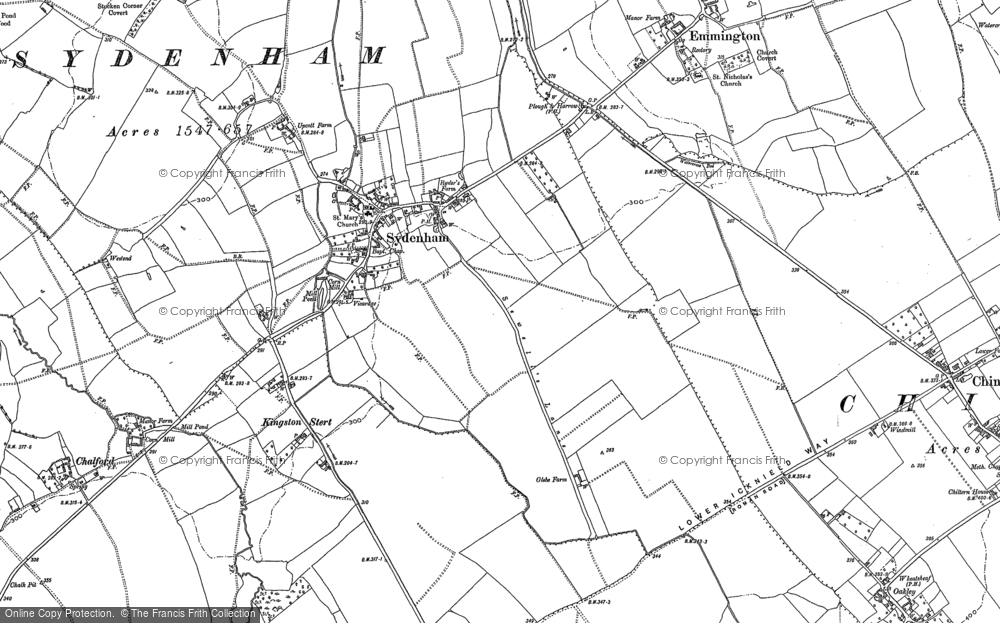 Old Map of Historic Map covering Emmington in 1897