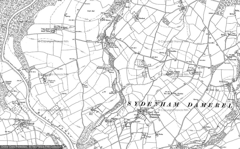 Old Map of Historic Map covering Beckadon in 1905