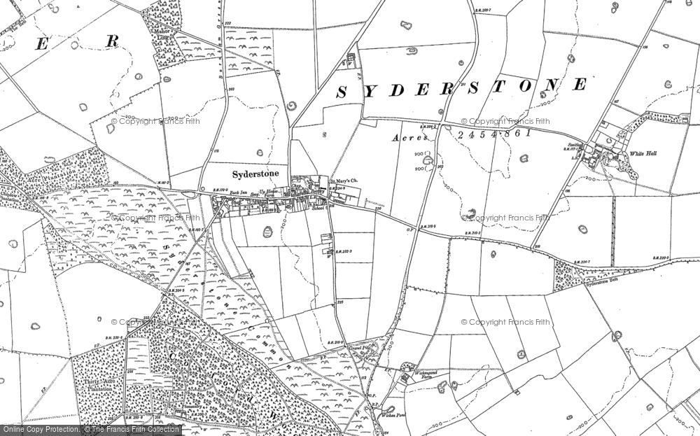 Old Map of Syderstone, 1885 in 1885