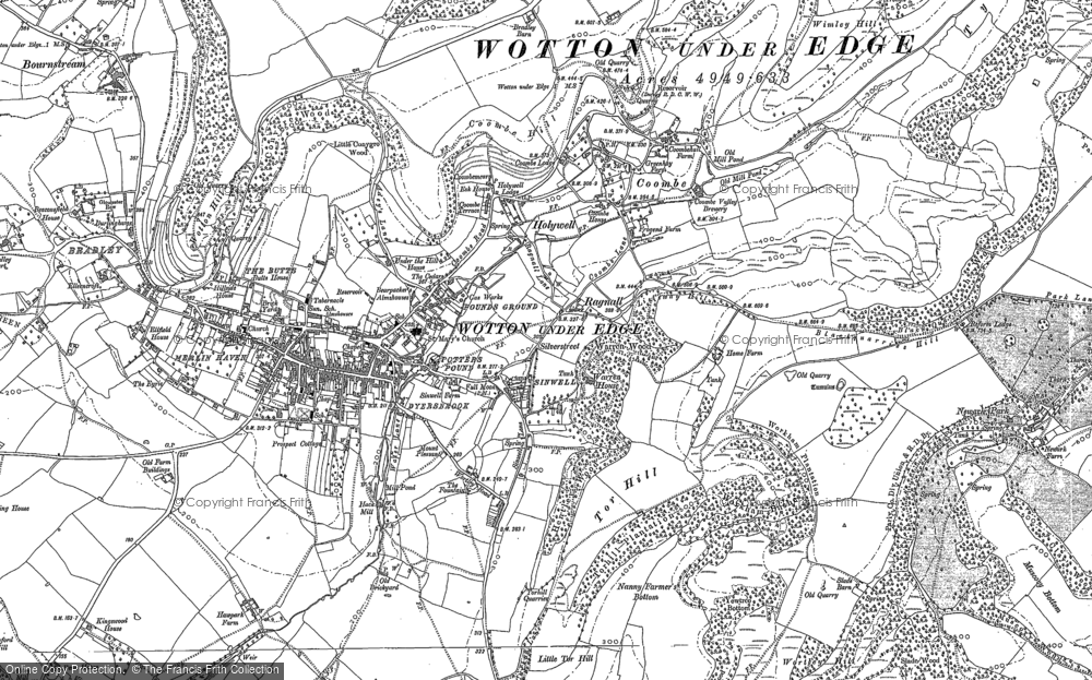 Old Map of Historic Map covering Holywell in 1881