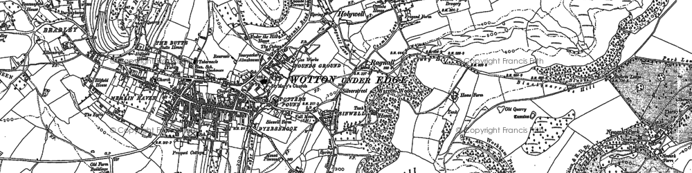 Old map of Holywell in 1881