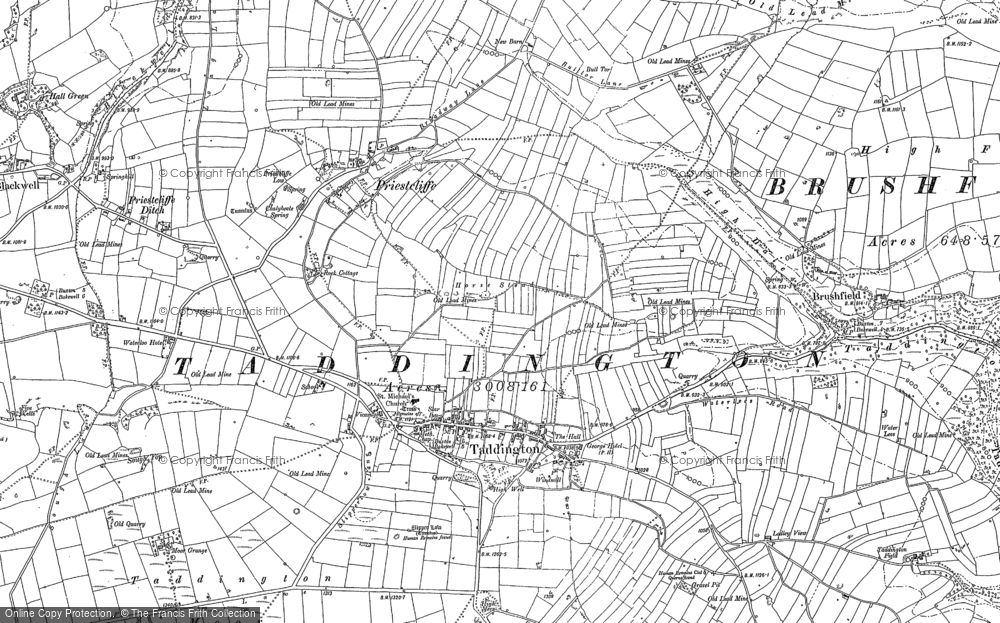 Old Map of Taddington, 1879 - 1897 in 1879