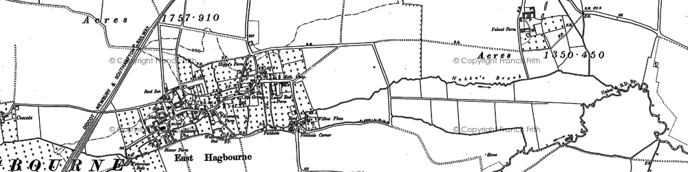 Old map of Tadley in 1898