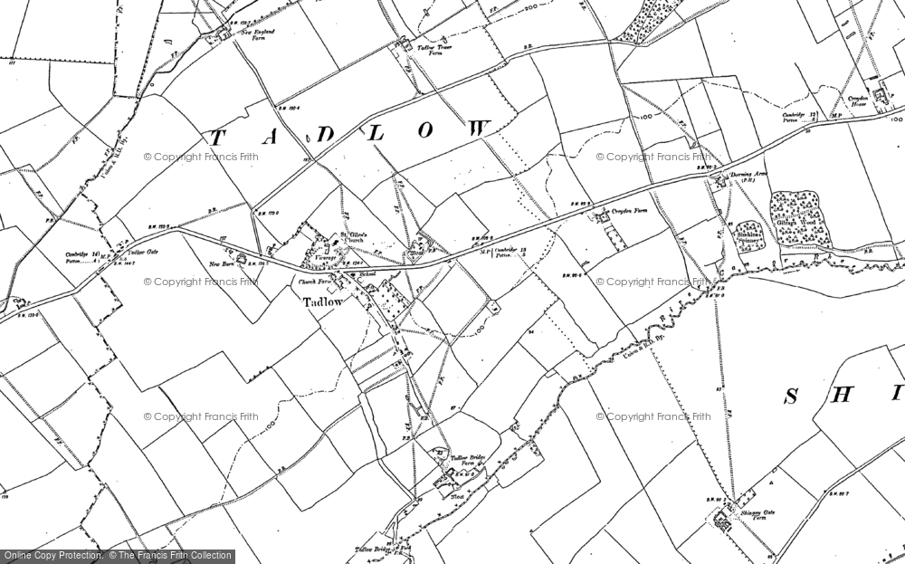 Old Map of Tadlow, 1897 - 1900 in 1897