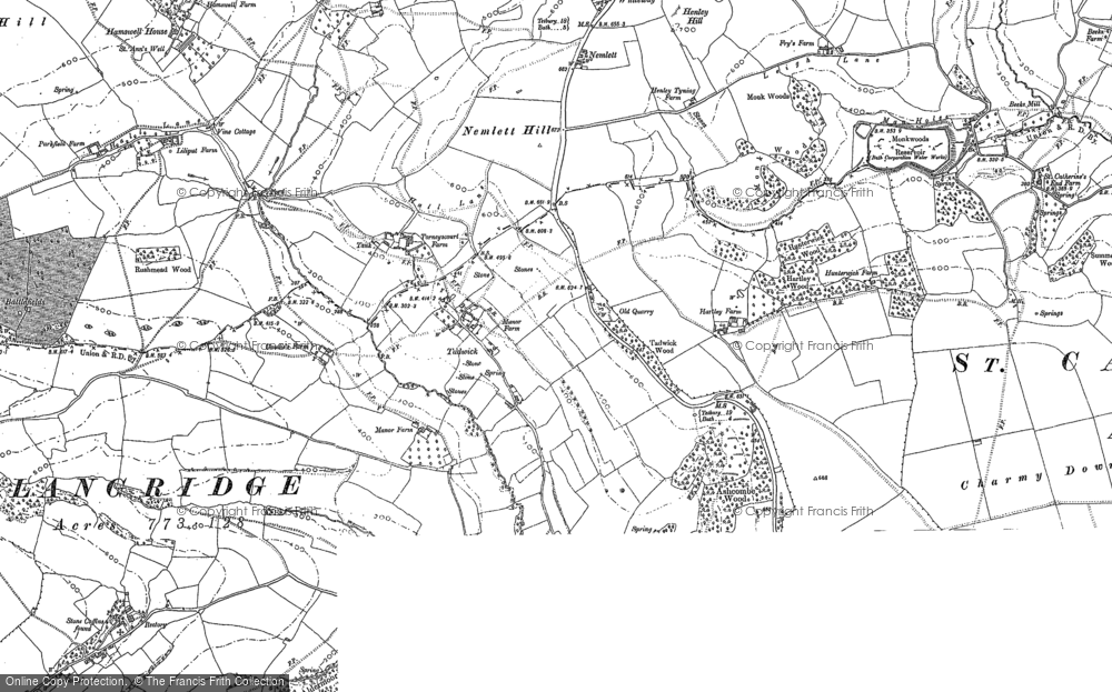 Old Map of Tadwick, 1901 - 1902 in 1901