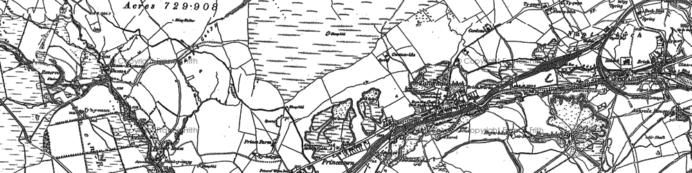Old map of Tafarnaubach in 1879