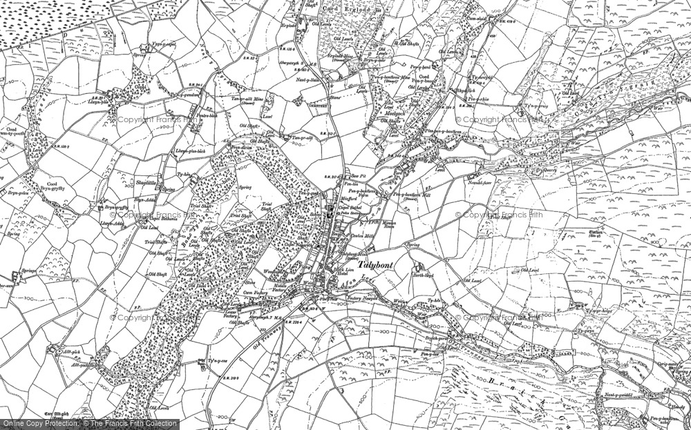 Old Map of Tal-y-bont, 1904 in 1904
