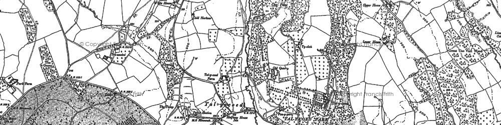 Old map of Tal-y-coed in 1900