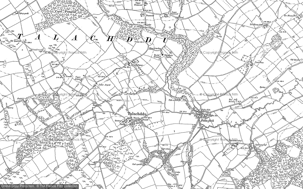 Old Map of Talachddu, 1887 in 1887