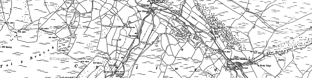 Old map of Talardd in 1900